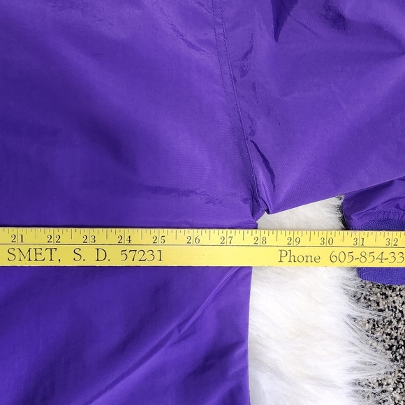 TONIX Teamwear V-Neck Nylon Windshirt Mens XL Purple Basketball Windbreaker NWT - Picture 14 of 16